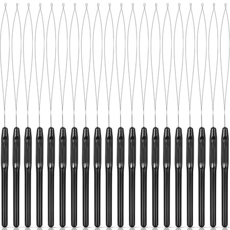 20 Pieces Hair Extension Loop Needle Threader Pulling Hook Needle Bead  Device Tool for Hair or Feather Extensions Supplies, DIY Hook Tool Loop  Tools (Black) | Walmart Canada
