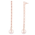 thumbnail image 5 of Efulgenz Faux Pearl Earrings Crystal Rhinestone Earrings Dangle Linear Drop Earrings Austrian Crystal Bridal Long Tassel Wedding Women's Earrings Party Prom Jewelry, 5 of 5