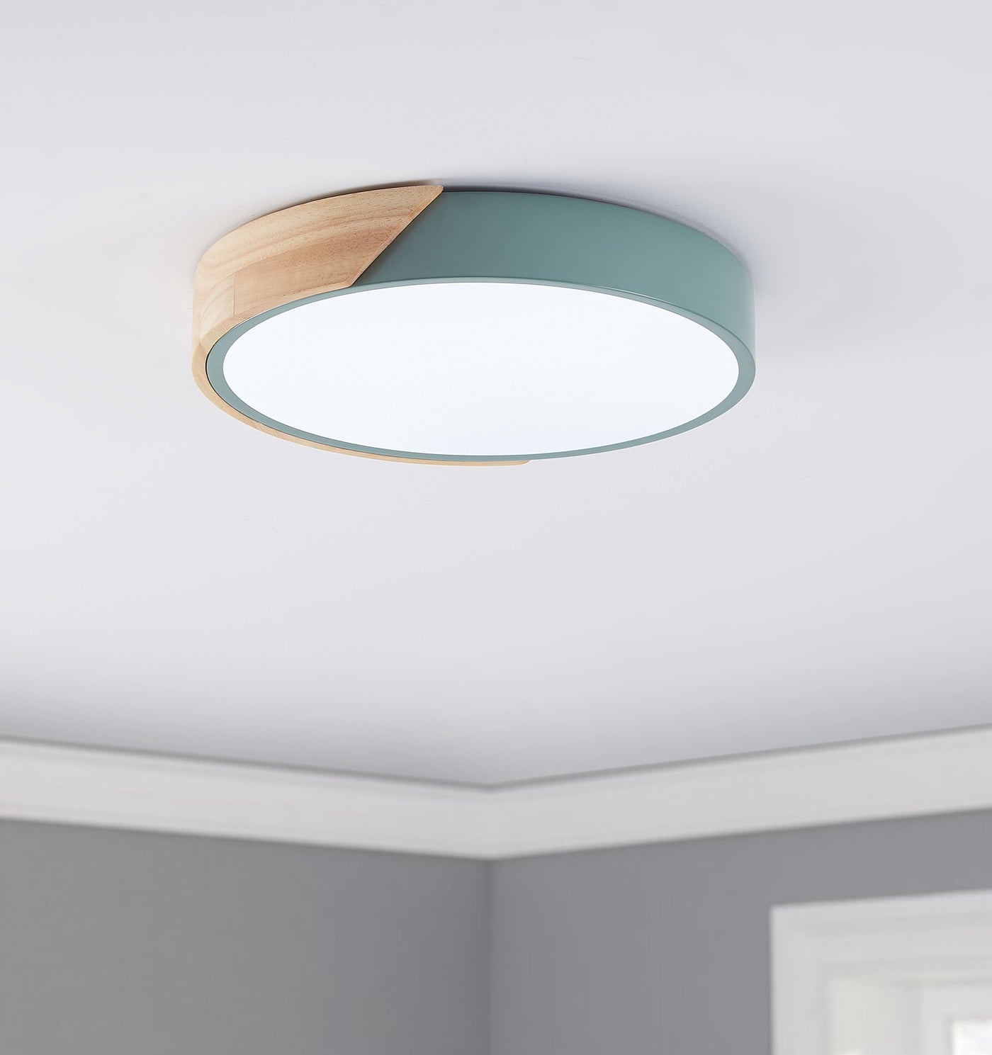 Aiwen Round LED Flush Mount Ceiling Lamp Modern Light Fixture Green