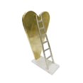 thumbnail image 1 of Benzara BM190431 Decorative Metal Heart with Ladder Sculpture on Rectangular Base - Gold & Silver, 1 of 1