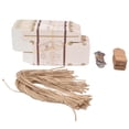 thumbnail image 4 of 50 juegos de cajas de dulces con forma de maleta con temática de viaje, caja de dulces para fiestas, bolsa de regalo de papel Kraft vintage para bodas y cumpleaños., 4 of 14