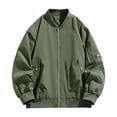 thumbnail image 2 of Mens Coats Outerwear Winter Plus Size Mens Jackets Men's Solid Color Long Sleeved Round Neck Casual And Fashionable Workwear Jacket, L-4XL, 2 of 8