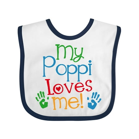 

Inktastic My Poppi Loves Me Boys or Girls Baby Bib