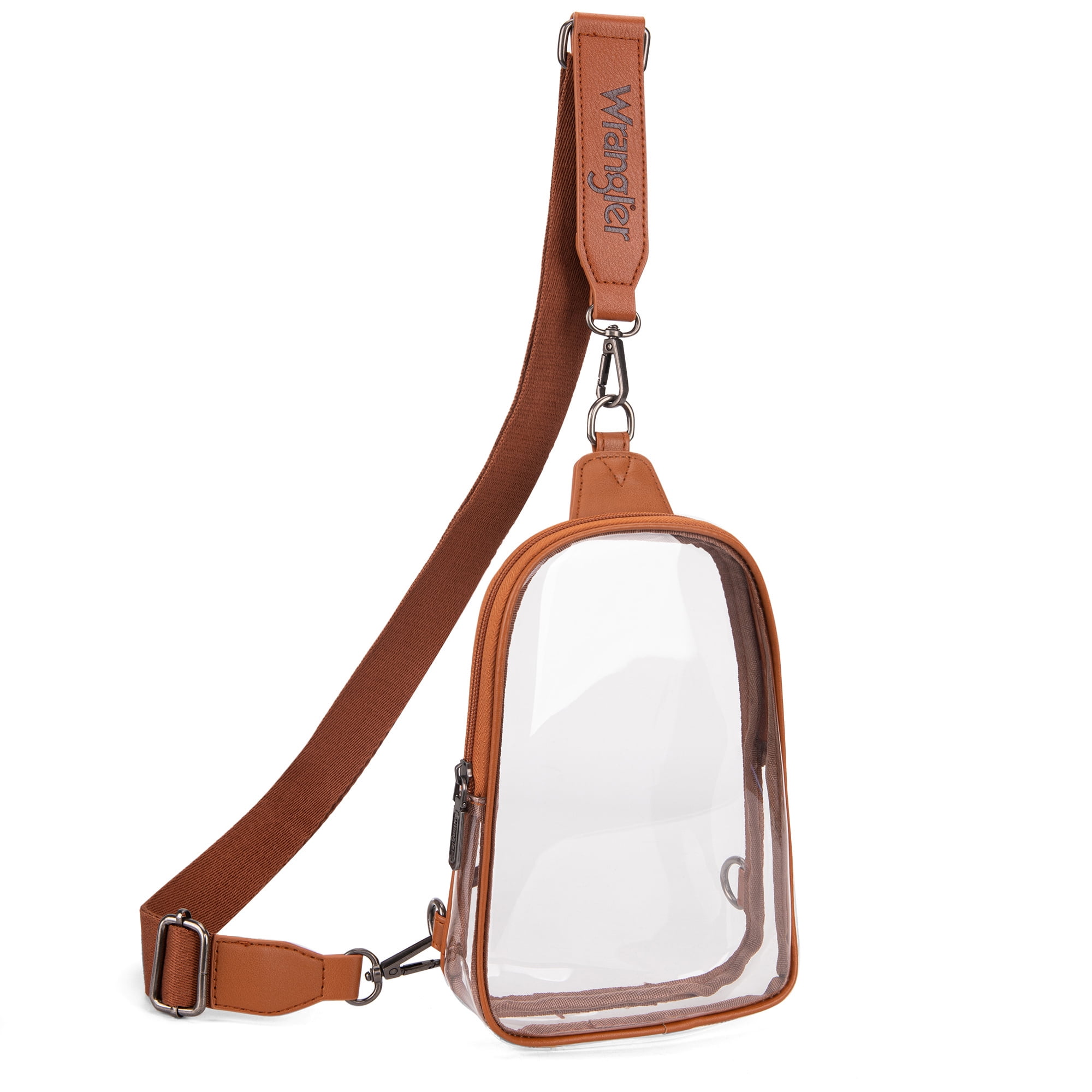 Wrangler Crossbody Clear Sling Bags for Women Stadium Approved Cross Body Purse for Sports Events Concerts