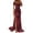 Wine, variant on Sequin Prom Dress for Women Long Off Shoulder Sparkly Bridesmaid Dresses Slit Formal Gown Wine M