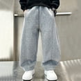 thumbnail image 5 of Miqool Boys Fall Cotton Baggy Sweatpants Loose Fit Elastic Waist Soft Wide Leg Jogger Pants for School Sports Casual Wear, 5 of 7