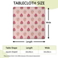 thumbnail image 2 of Red Strawberry Plants Pink Pattern Square Fitted Tablecloth with Elastic Edge,Square Table Cover,Washable Elastic Table Cover for Home Kitchen Party Decor 34"x34", 2 of 6