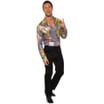 thumbnail image 2 of Men's 70s Dancing Fool Shiny Liquid Fusion Shirt Costume, 2 of 2
