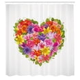 thumbnail image 3 of Ambesonne Valentines Day Shower Curtain, Flower Rose Leaf, 69"Wx70"L, Multicolor, 3 of 5
