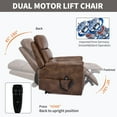 thumbnail image 4 of Sesslife Power Lift Recliner Chair, Electric Recliner Chair with Heat and Massage for Elderly, Single Sofa Recliner with Cup Holders and Side Pockets, Ergonomic Lounge Recliner Chair, Light Brown, 4 of 7