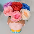 thumbnail image 5 of 3Pc Roses Artificial Flowers,10.6" Artificial Silk Bobo Ball Bouquet Flowers,Simulation Rose Flower Decor for Valentines Day,Props Imitation Rose,Wedding, 5 of 6