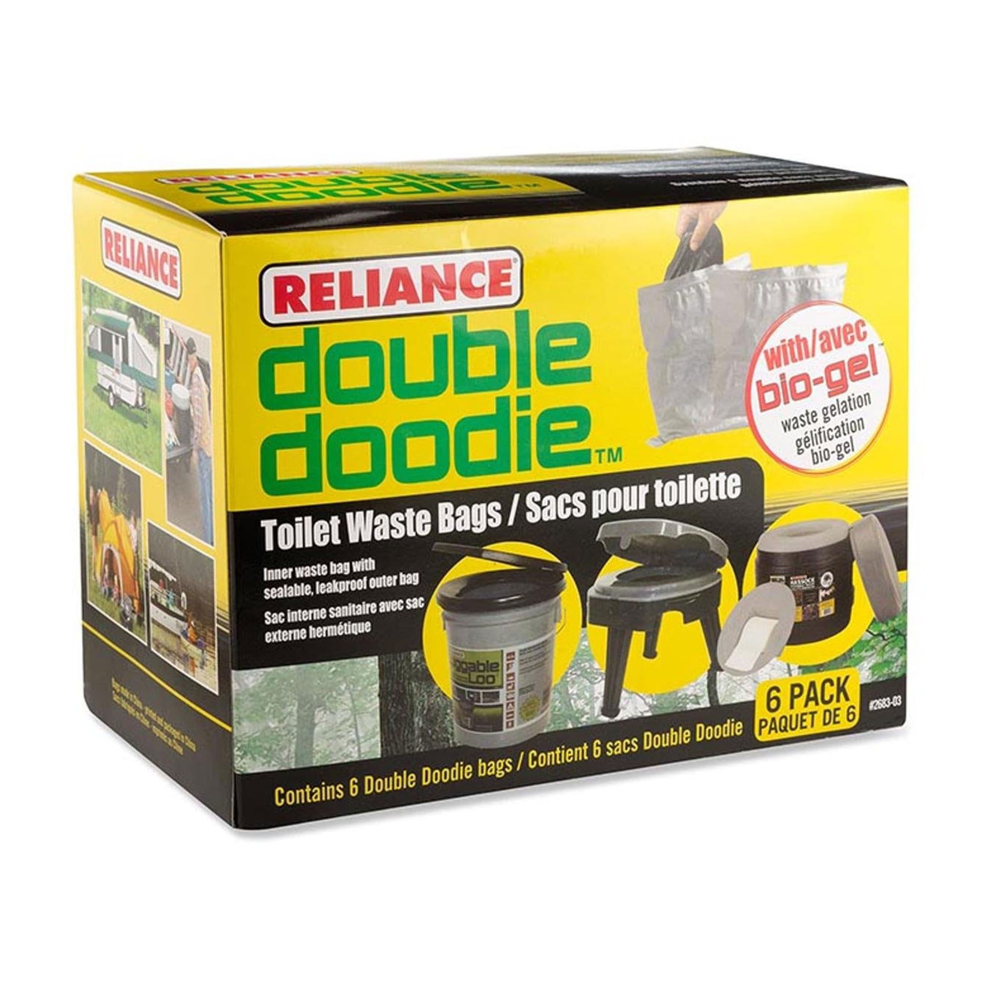 Reliance Double Doodie Toilet Waste Bag 6 Pack
