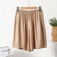 thumbnail image 5 of RQYYD Womens Casual Lounge Shorts Elastic Waist Pull On Bottoms Soft Breathable Lightweight Comfy Sleepwear Shorts with Pockets, 5 of 5