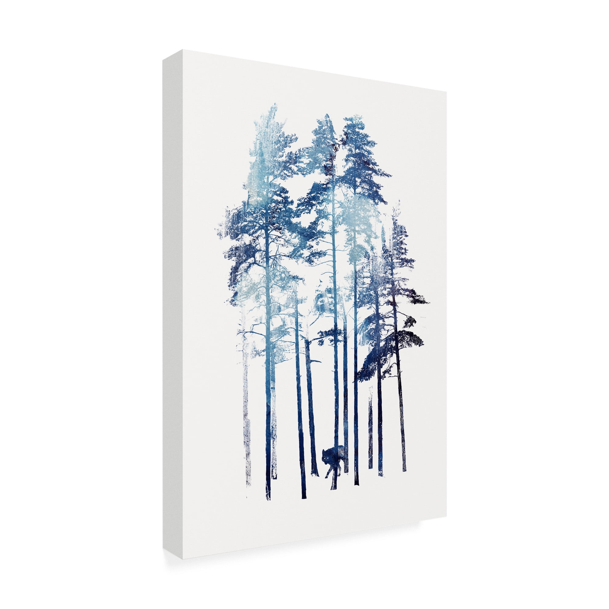 Trademark Fine Art 'Winter Wolf Watercolor' Canvas Art by Robert Farka