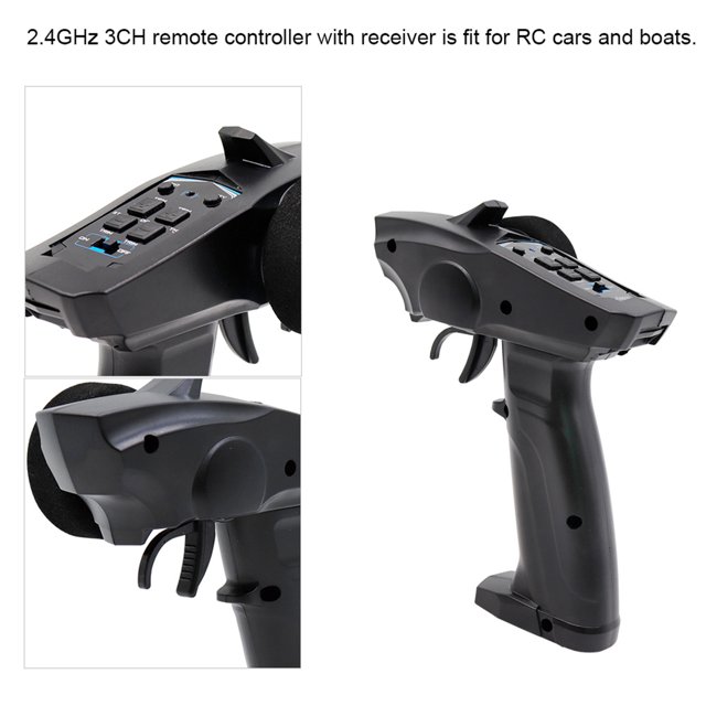 Rc Transmitter And Reiver 2 4 Ghz Rc Transmitter Reiver Black Plastic Racing 2.4Ghz 3 Channels Remote Controller Transmitter 91803Gvt