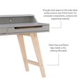 thumbnail image 4 of Linon Hoyt Two Tone Wood Desk Open Storage and 2 Drawers in Gray/Natural, 4 of 15