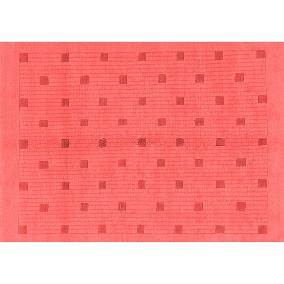 Ahgly Company Machine Washable Indoor Rectangle Abstract Red Modern Area Rugs, 2' x 5'