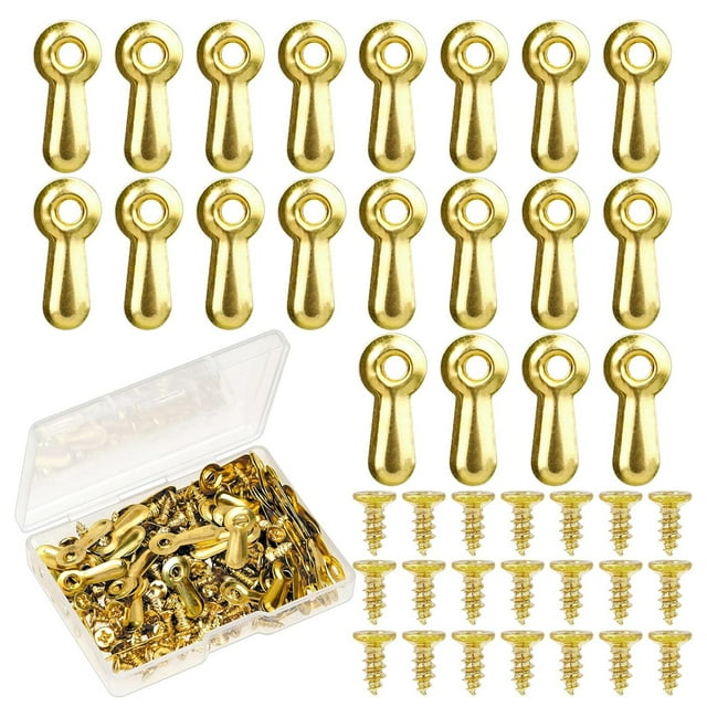 Ensemble de Boutons de Fixation pour Cadre Photo - 100 Pcs Clips de Support Matériel pour Cadre Photo avec 100 Vis pour Artisanat, Accrocher des Photos