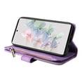 thumbnail image 5 of Multifunctional Case for Google Pixel 7,Card Slots[RFID Blocking],Durable Flip Folio Kickstand Magnetic Closure Leather Zipper Wallet Wrist Strap Shockproof Case for Google Pixel 7, Purple, 5 of 12