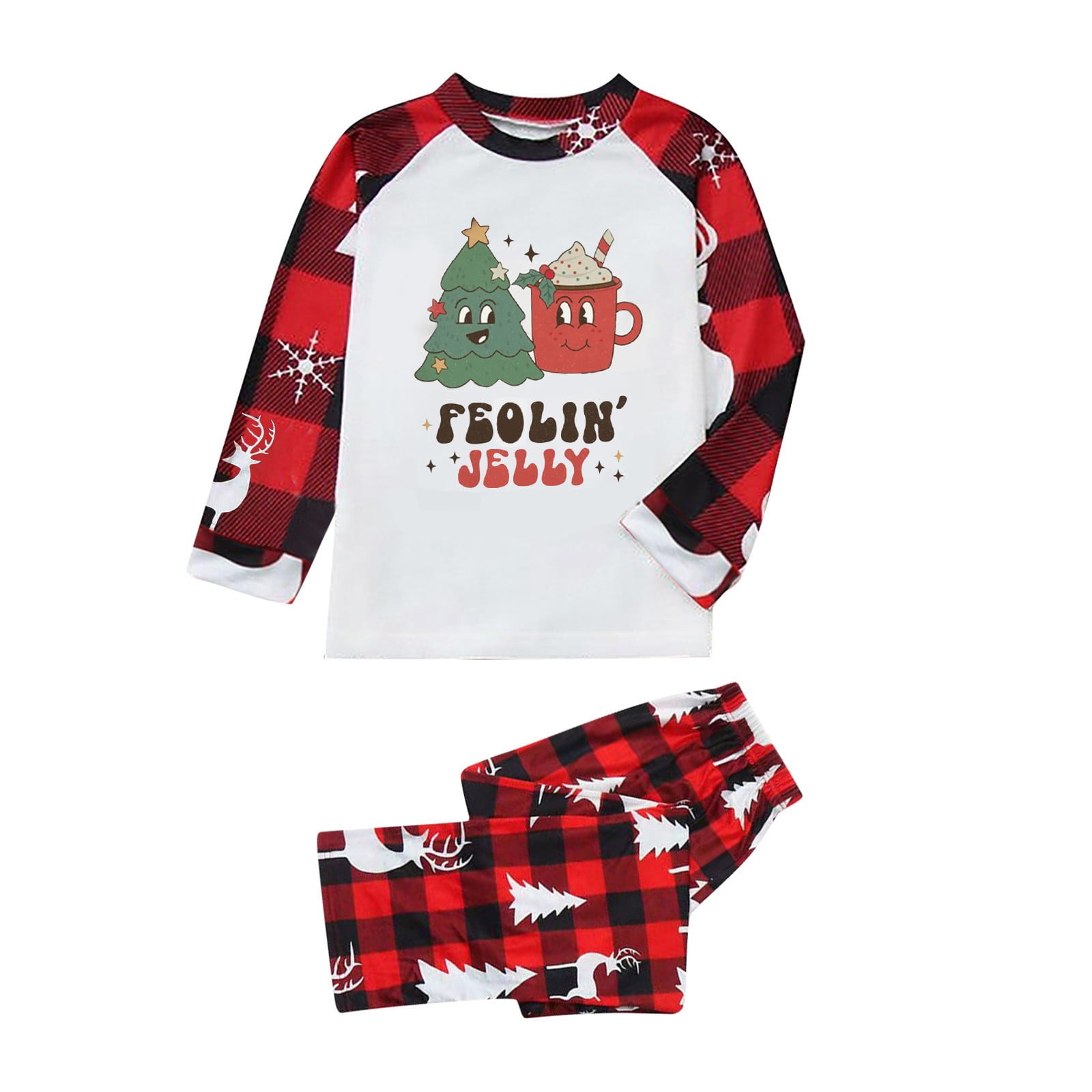 TAIAOJING Christmas Matching Pjs for Family Onesie Pajamas Set Kid