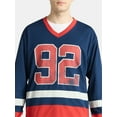 thumbnail image 4 of No Boundaries Hockey Jersey Style Shirt with Long Sleeves, Men's and Big Men's, 4 of 5