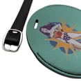 thumbnail image 2 of Wonder Woman Vintage Woman Round Leather Luggage Card Suitcase Carry-On ID Tag, 2 of 6