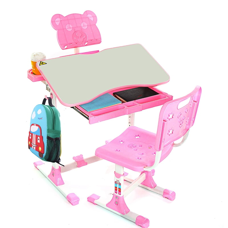 Adjustable Kids' Desk and Chair Sets, Kids Adjustable Height Desk with
