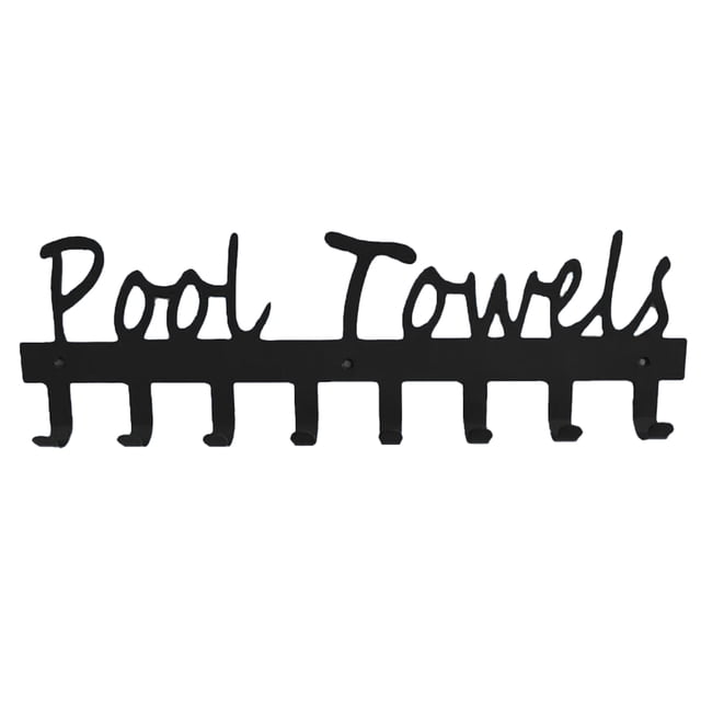Toallero de piscina Toallero de pared para baño Toallero Organizador de perchas de acero al carbono