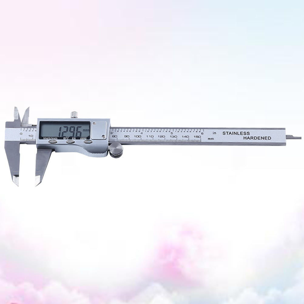 Color : Silver, Size : 0-150mm Vernier Calipers Vernier Caliper High Precision Electronic Digital Caliper LCD Display Micrometer Measuring Tool Stainless Steel Vernier Calipers