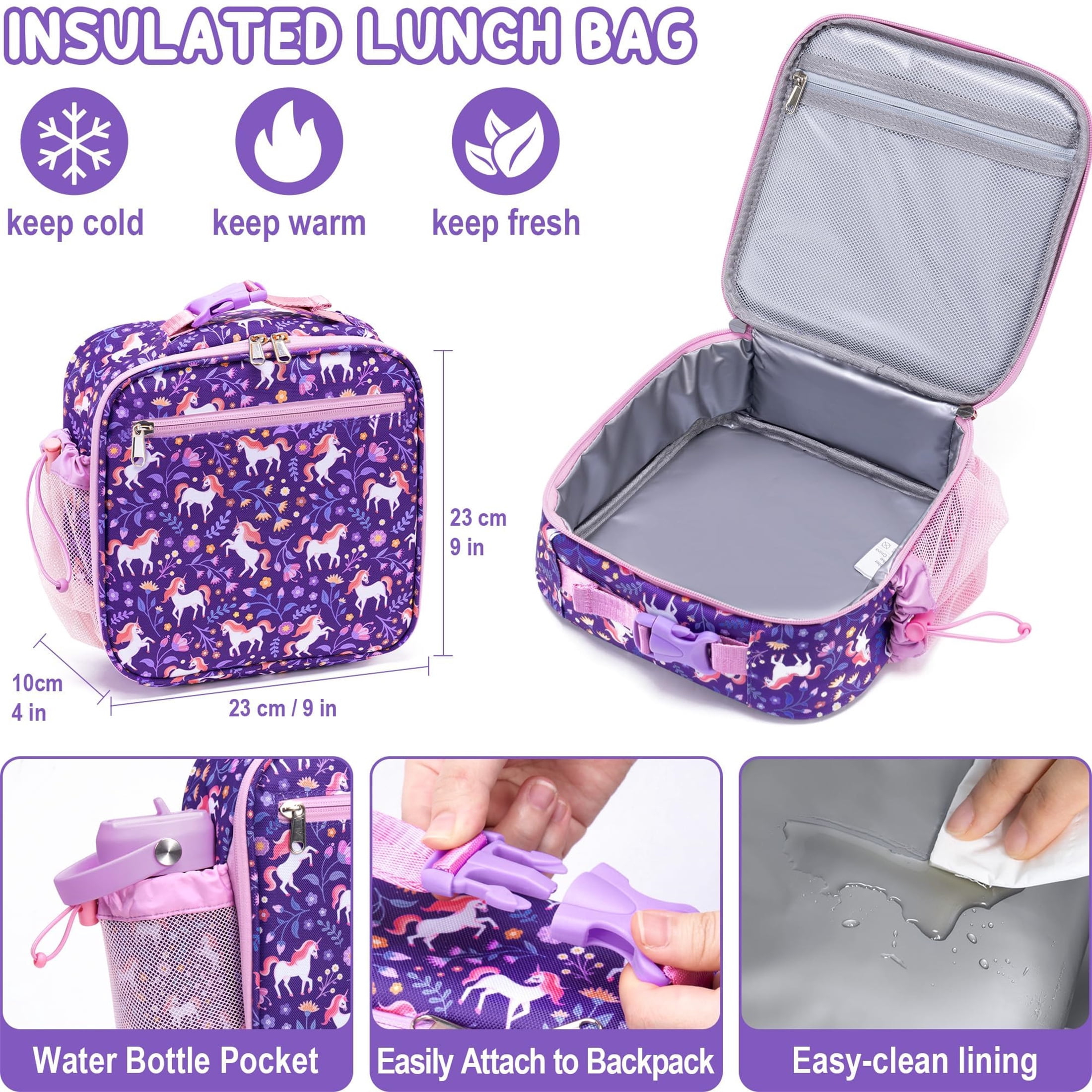 Bento Lunch Box Set for Teen Adult, Lunch Food Container 3-4 Compartment with 14 OZ Water Bottle, Food Jar, Insulated Lunch Bag, Sauce Cup, Utensils, Ocean Blue