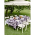 thumbnail image 4 of Outdoor Tablecloths with Umbrella Hole & Zipper, Purple Vintage 54x80 Inch Tablecloth Rectangle, Striped Painting Retro Abstract Art Waterproof Table Cloth, Patio/Pool/Picnic Table Covers, 4 of 8