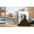 thumbnail image 2 of Ahgly Company Machine Washable Indoor Round Transitional Dark Bronze Brown Area Rugs, 3' Round, 2 of 7