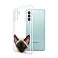 thumbnail image 2 of WIRESTER Transparent Soft Gel TPU Clear Case Slim Protective Cover for Samsung Galaxy A13 5G 6.5" 2021, Animal Chocolate Point Siamese Cat, 2 of 3