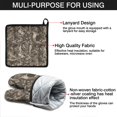 thumbnail image 7 of Brown Camo Deer Tree Pattern Kitchen Oven Mitt and Pot Holder Sets 2 Pcs for Baking, Cooking and Grilling, Heat Resistant Up To 392 °F, 7 of 7