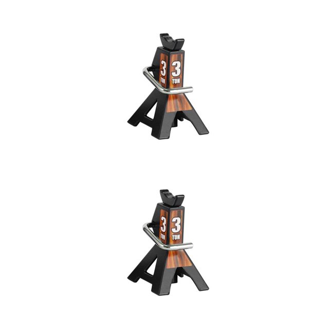Vogacara RC Car Metal Jack Stand Altura Ajustable Herramienta de Reparación Control Remoto Juguete Decoración Reemplazo para Axial SCX10 CC01 Negro 3T Negro 3T 2piezas Vogacara CBP186804