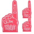 thumbnail image 1 of 3Pcs Giant Foam Finger Cheerleading Foam Hand Vibrant Foam Hand Prop for Sports Events Games, 1 of 4