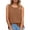 a-658Brown112, variant on FINALGANG Womens Round Neck Sleeveless Solid Color Textured Side Split Regular Fit Tank Tops Summer Daily Casual Loose Breathable Layering Shirts For Ladies Cozy Top XXXL
