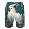 thumbnail image 3 of Fotbe Tropical Parrot Floral Artwork Trajes de Baño Estampados para Hombre, Shorts de Verano de Secado Rápido, Ropa de Playa, Bañadores-X-Large, 3 of 6