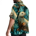 thumbnail image 3 of Platypus Men's Short Sleeve Beach Shirts, Casual Printed Button Down, Summer Unisex Spread Collar Tops, 3 of 6