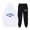 White, variant on Yuhangmm Women Sweatshirt Two Piece Pants Set with Cute Print Long Sleeve Hooded Sweatshirt for Matching Style and Comfort Brown M