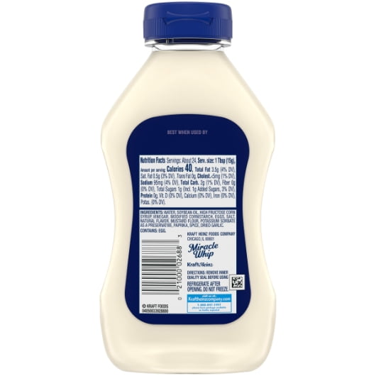 Miracle Whip Squeeze Mayonnaise Bottle, 12 oz - Case of 12