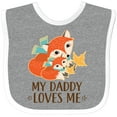 thumbnail image 3 of Inktastic Daddy Loves Me Woodland Fox Boys or Girls Baby Bib, 3 of 4