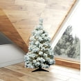 thumbnail image 4 of Vickerman Artificial 36" X 24" Indoor Flocked Alaskan Pine Christmas Tree - 100 Dura-Lit® Warm White LED lights - 127 PVC tips, 4 of 4