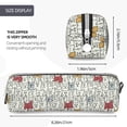 thumbnail image 3 of Fotbe Funny Cat White Pattern Leather Pencil Case, Pencil Pouch with Durable Zipper, Compact and Stylish Organizer for Stationery, Art Supplies, Travel Essentials, 3 of 7