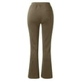 thumbnail image 4 of Clearance! Delayuji Yoga Pants Women Trouser Yoga Pants for Women Women's Stretchy Straight Dress Pants with Pockets Tall Petite Regular for Office Work Business Xl Brown, 4 of 6