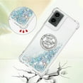 thumbnail image 4 of Compatible with Motorola Moto G 5G 2024 Case Glitter Liquid Clear Bling Moving Floating Sparkle with Ring Kickstand TPU Girly Women Cute Phone Case for Moto G 5G 2024 Sliver YBZ, 4 of 14