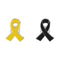 thumbnail image 1 of (Lot de 2) Rinsvye 1 Pce Broche Initiale Ruban Élégant pour Seins Cancer & Sensibilisation Brochettes pour Femmes Ruban en Soie en Forme de Cœur Accessoire pour Broche Girafe, 1 of 4