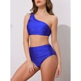 thumbnail image 2 of DARING DIVA Women's 2 Piece One Shoulder Elegant Bikini Sets XL Royal Blue, 2 of 6