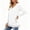 White, variant on Lutiedan Long Sleeve Shirts for Women Fall V Neck Color Block Tops Dressy Casual Side Button Ruched Blouses S-XXL