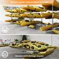 thumbnail image 5 of Kayak Storage Rack, Heavy Duty Freestanding Kayak Stand, Adjustable 3-Tier Canoe Surfboard Holder for Indoor Outdoor Garage Dock Marina Storage, 5 of 9